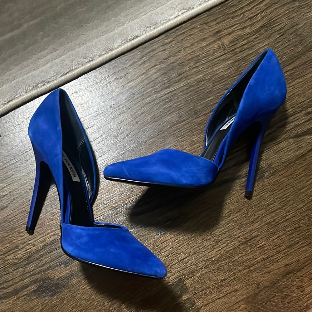 Steve Madden Blue Suede Heels